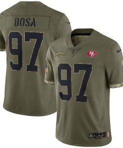 San Francisco 49ers #97 Nick Bosa Nike Men's 2022 Salute To Service Limited Jersey - Olive