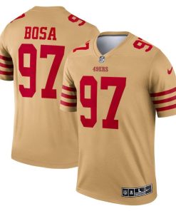 San Francisco 49ers #97 Nick Bosa Nike Men's Gold Inverted Legend Jersey