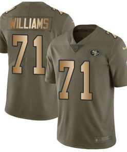 San Francisco San Francisco 49ers #71 Trent Williams Olive/Gold Men's Stitched NFL Limited 2017 Salute To Service Jersey Men's
