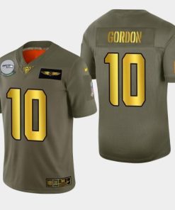Seattle Seattle Seahawks #10 Josh Gordon Men's Nike Olive Gold 2019 Salute to Service Limited NFL 100 Jersey Men's
