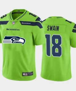 Seattle Seattle Seahawks #18 Freddie Swain Green Men's Nike Big Team Logo Vapor Limited NFL Jersey Men's