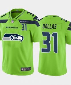 Seattle Seattle Seahawks #31 DeeJay Dallas Green Men's Nike Big Team Logo Player Vapor Limited NFL Jersey Men's