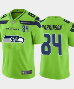 Seattle Seattle Seahawks #84 Colby Parkinson Green Men's Nike Big Team Logo Player Vapor Limited NFL Jersey Men's