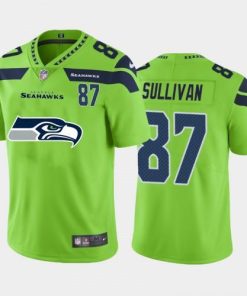 Seattle Seattle Seahawks #87 Stephen Sullivan Green Men's Nike Big Team Logo Player Vapor Limited NFL Jersey Men's