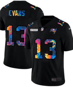 Tampa Bay Buccaneers #13 Mike Evans Men's Nike Multi-Color Black 2020 NFL Crucial Catch Vapor Untouchable Limited Jersey