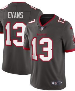 Tampa Bay Buccaneers #13 Mike Evans Men's Nike Pewter Alternate Vapor Limited Jersey