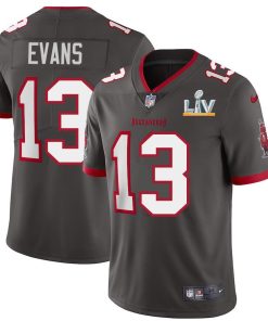 Tampa Bay Buccaneers #13 Mike Evans Men's Super Bowl LV Bound Nike Pewter Alternate Vapor Limited Jersey