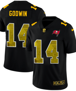 Tampa Bay Buccaneers #14 Chris Godwin Men's Black Nike Golden Sequin Vapor Limited NFL Jersey