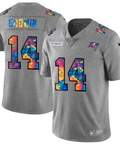 Tampa Bay Buccaneers #14 Chris Godwin Men's Nike Multi-Color 2020 NFL Crucial Catch NFL Jersey Greyheather