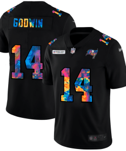 Tampa Bay Buccaneers #14 Chris Godwin Men's Nike Multi-Color Black 2020 NFL Crucial Catch Vapor Untouchable Limited Jersey