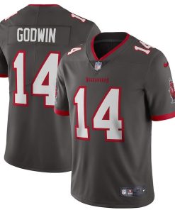 Tampa Bay Buccaneers #14 Chris Godwin Men's Nike Pewter Alternate Vapor Limited Jersey