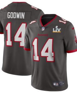 Tampa Bay Buccaneers #14 Chris Godwin Men's Super Bowl LV Bound Nike Pewter Alternate Vapor Limited Jersey