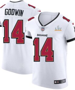 Tampa Bay Buccaneers #14 Chris Godwin Men's Super Bowl LV Bound Nike White Vapor Elite Jersey
