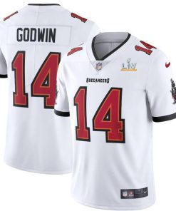 Tampa Bay Buccaneers #14 Chris Godwin Men's Super Bowl LV Bound Nike White Vapor Limited Jersey