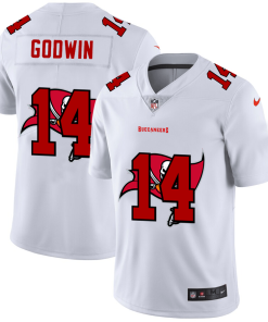 Tampa Bay Buccaneers #14 Chris Godwin White Men's Nike Team Logo Dual Overlap Limited NFL Jersey