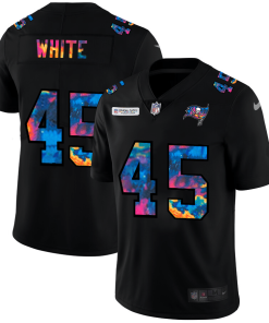 Tampa Bay Buccaneers #45 Devin White Men's Nike Multi-Color Black 2020 NFL Crucial Catch Vapor Untouchable Limited Jersey