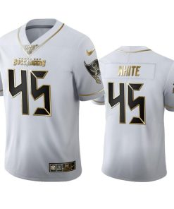 Tampa Bay Buccaneers #45 Devin White Men's Nike White Golden Edition Vapor Limited NFL 100 Jersey