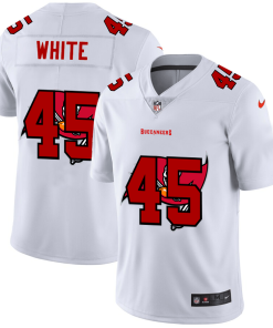 Tampa Bay Buccaneers #45 Devin White White Men's Nike Team Logo Dual Overlap Limited NFL Jersey