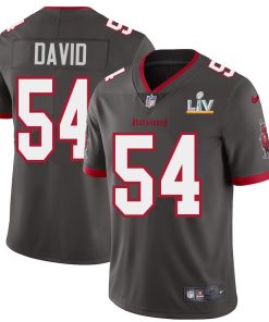 Tampa Bay Buccaneers #54 Lavonte David Men's Super Bowl LV Bound Nike Pewter Alternate Vapor Limited Jersey