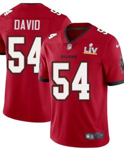 Tampa Bay Buccaneers #54 Lavonte David Men's Super Bowl LV Bound Nike Red Vapor Limited Jersey