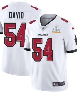Tampa Bay Buccaneers #54 Lavonte David Men's Super Bowl LV Bound Nike White Vapor Limited Jersey
