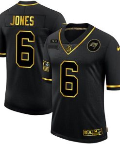 Tampa Bay Buccaneers #6 Julio Jones Men's Nike 2020 Salute To Service Golden Limited NFL Jersey Black