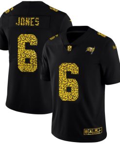 Tampa Bay Buccaneers #6 Julio Jones Men's Nike Leopard Print Fashion Vapor Limited NFL Jersey Black