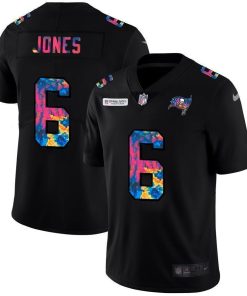 Tampa Bay Buccaneers #6 Julio Jones Men's Nike Multi-Color Black 2020 NFL Crucial Catch Vapor Untouchable Limited Jersey