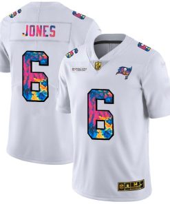 Tampa Bay Buccaneers #6 Julio Jones Men's White Nike Multi-Color 2020 NFL Crucial Catch Limited NFL Jersey
