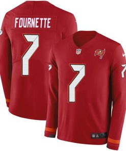 Tampa Bay Buccaneers #7 Leonard Fournette Red Team Color Men's Stitched NFL Limited Therma Long Sleeve Jersey