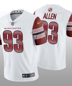 Washington Commanders #93 Jonathan Allen Men's Nike Vapor Limited NFL Jersey - White