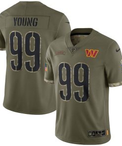 Washington Commanders #99 Chase Young Nike Men's 2022 Salute To Service Limited Jersey - Olive
